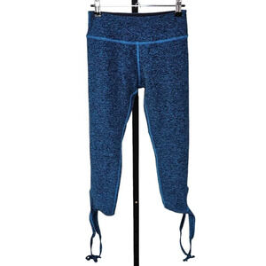 Beyond Yoga Womens Ankle Tie Crop Space Dye Leggings  Blue Size Medium